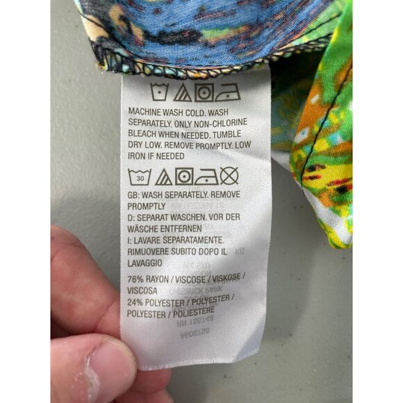 Attitudes by Renee Illusion Waist Shirt Dress Size XLP Multicolor Tropical NEW - Picture 6 of 8